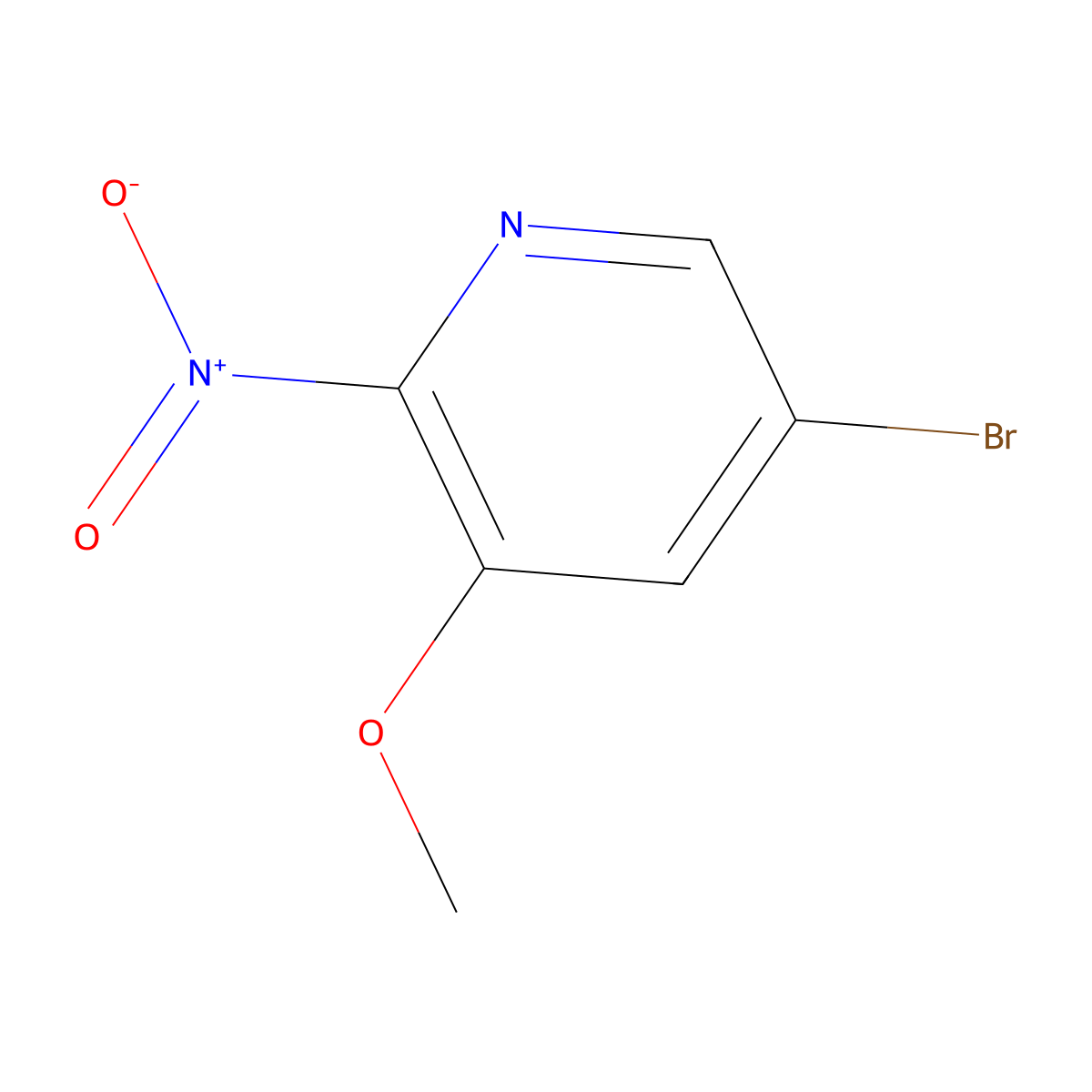 5-Bromo-3-methoxy-2-nitropyridine molecular structure, CAS 152684-26-9