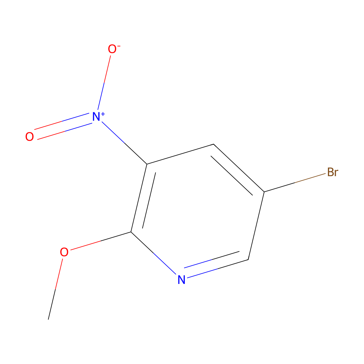 5-Bromo-2-methoxy-3-nitropyridine molecular structure, CAS 152684-30-5