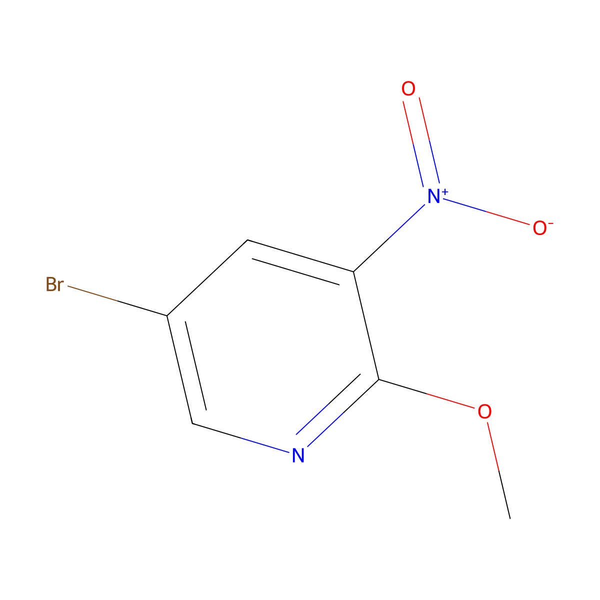 5-Bromo-2-methoxy-3-nitropyridine molecular structure, CAS 152684-30-5