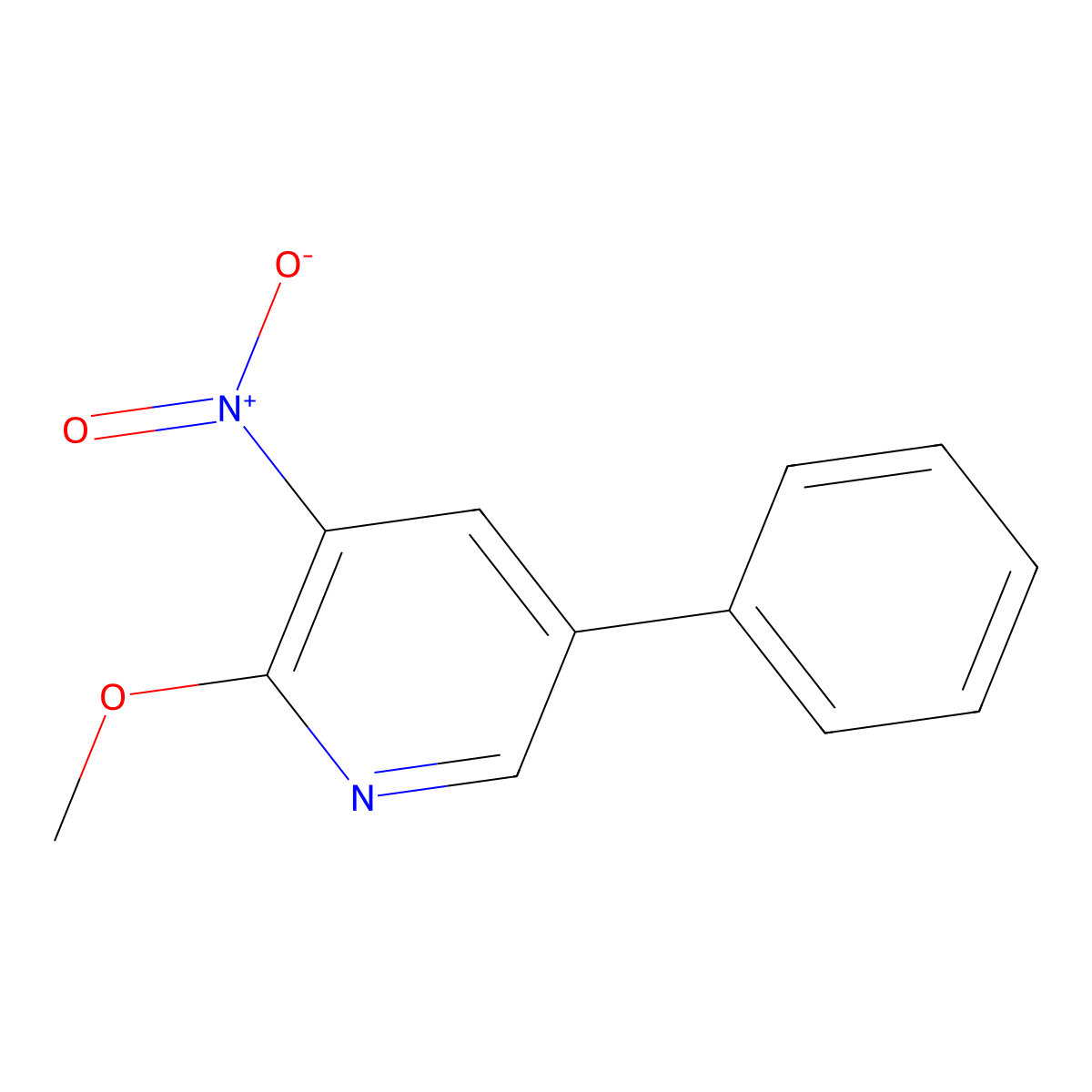 2-Methoxy-3-nitro-5-phenylpyridine molecular structure, CAS 152684-31-6