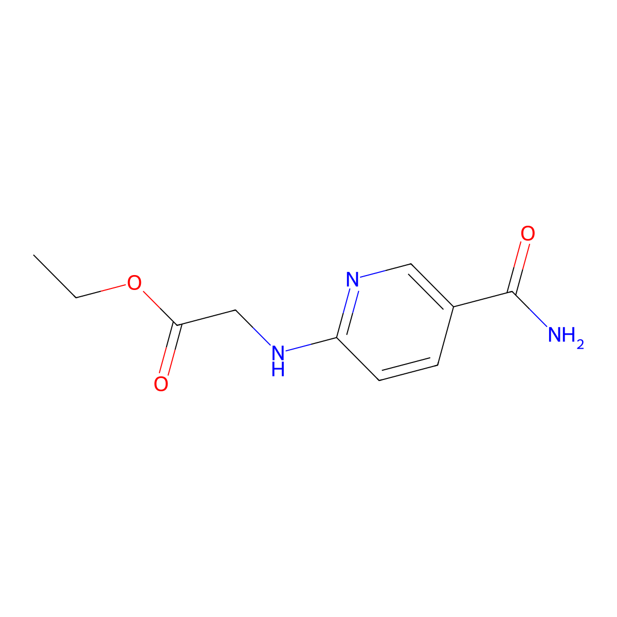 Ethyl 2-[(5-carbamoylpyridin-2-yl)amino]acetate molecular structure, CAS 1526846-64-9