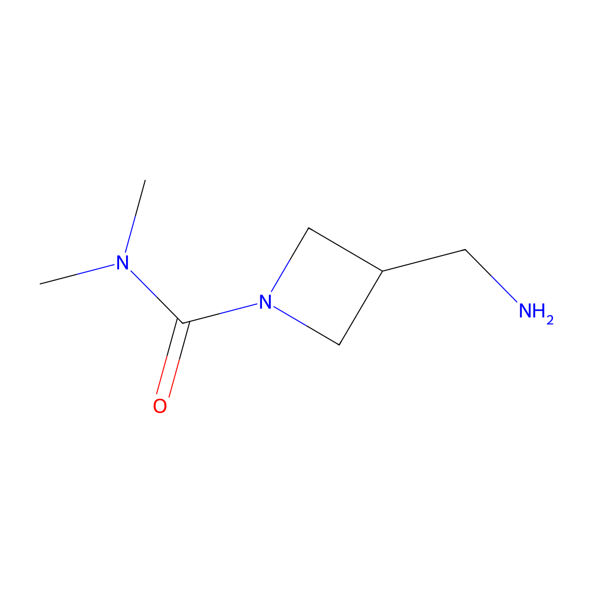 3-(Aminomethyl)-N,N-dimethylazetidine-1-carboxamide molecular structure, CAS 1526858-35-4