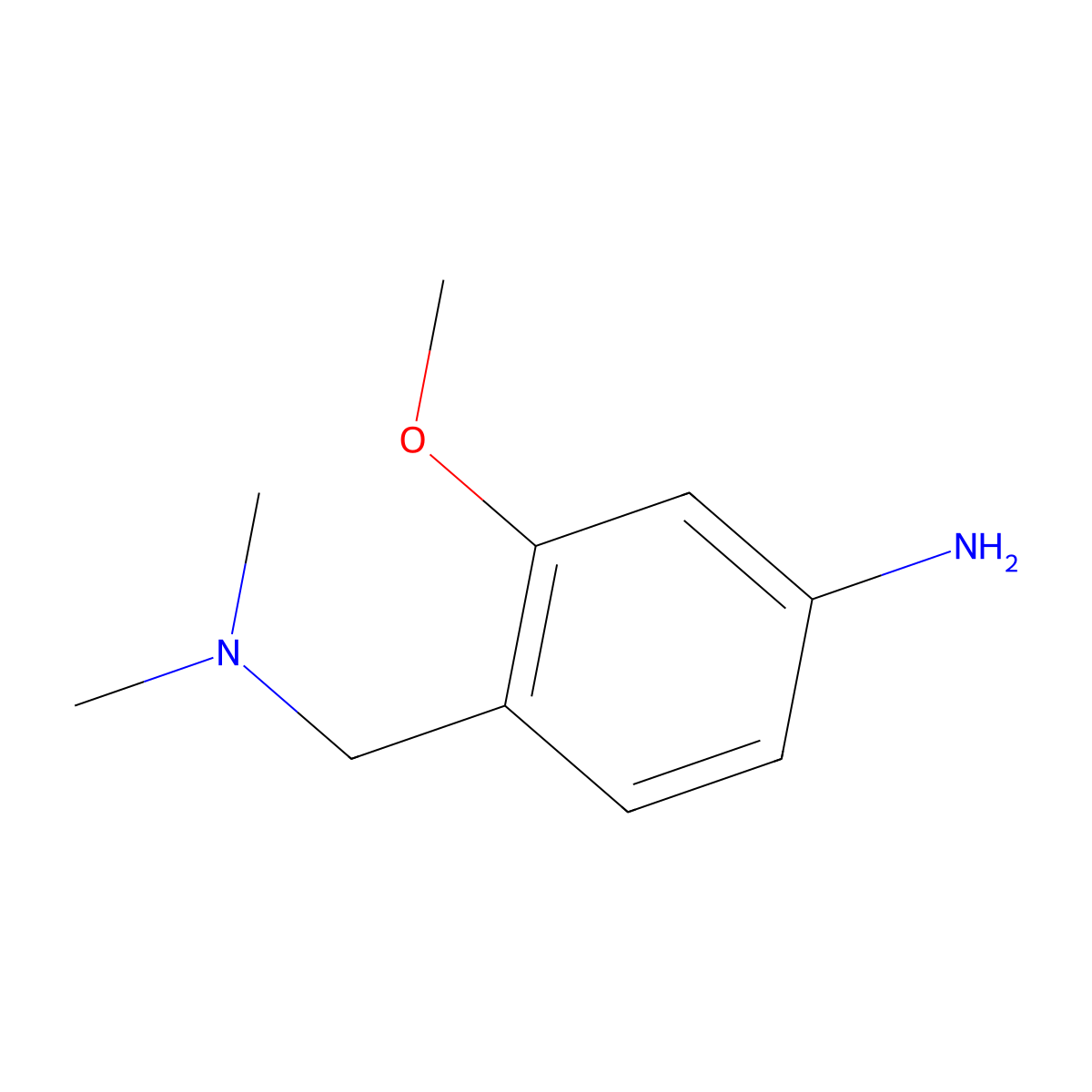 4-[(Dimethylamino)methyl]-3-methoxyaniline molecular structure, CAS 1526863-89-7