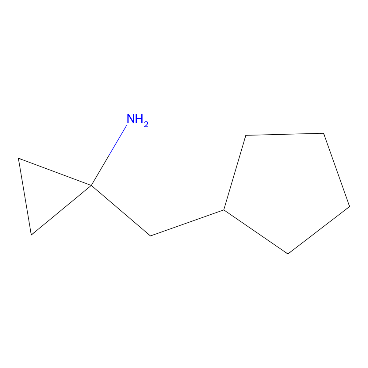 1-(Cyclopentylmethyl)cyclopropan-1-amine molecular structure, CAS 1526868-92-7
