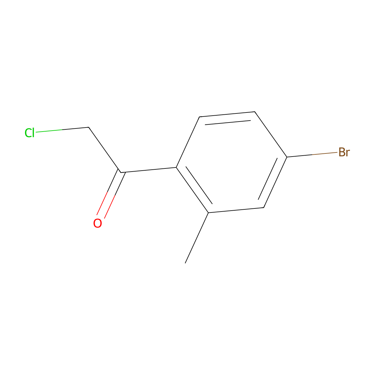 1-(4-Bromo-2-methylphenyl)-2-chloroethan-1-one molecular structure, CAS 1526878-38-5