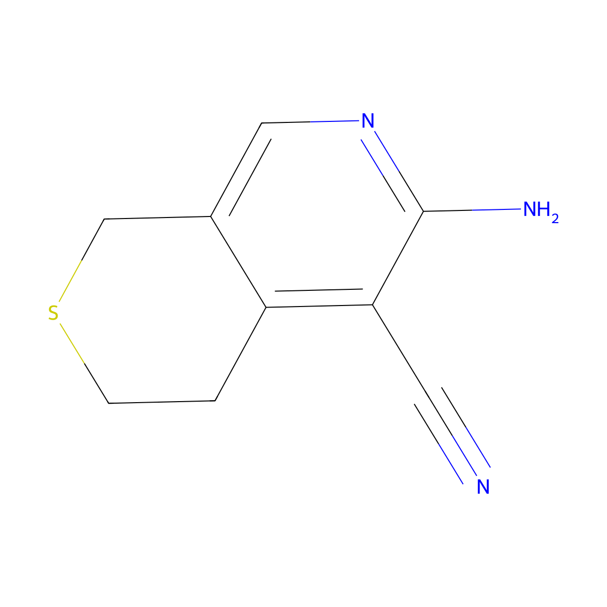 6-Amino-1H,3H,4H-thiopyrano[3,4-c]pyridine-5-carbonitrile molecular structure, CAS 1526879-51-5