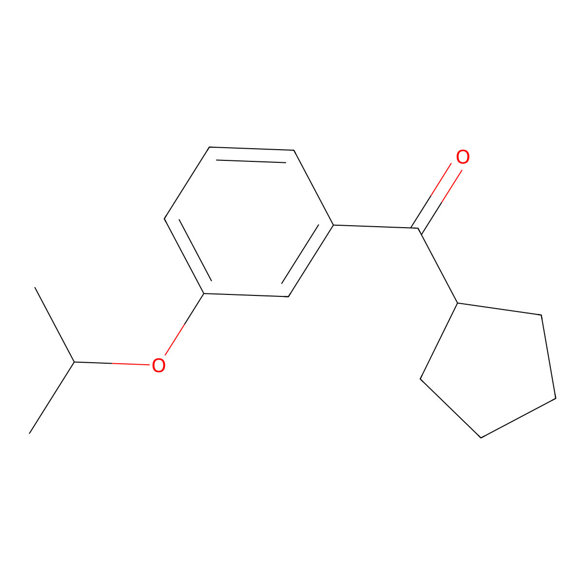 Cyclopentyl[3-(1-methylethoxy)phenyl]methanone molecular structure, CAS 1526893-14-0