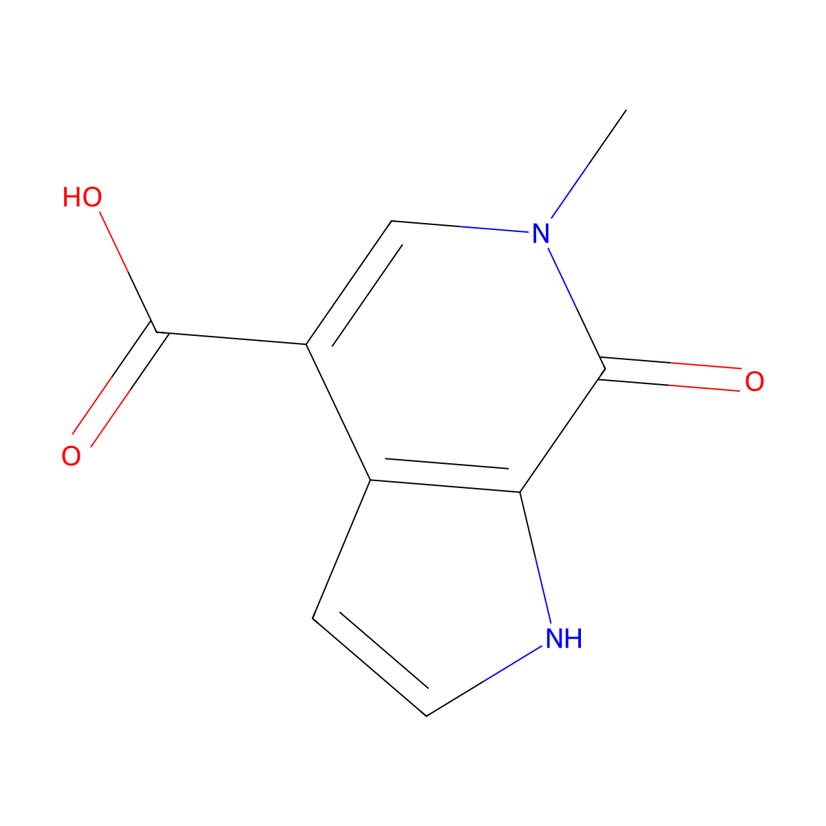 6-Methyl-7-oxo-6,7-dihydro-1H-pyrrolo[2,3-C]pyridine-4-carboxylic acid molecular structure, CAS 1526955-38-3