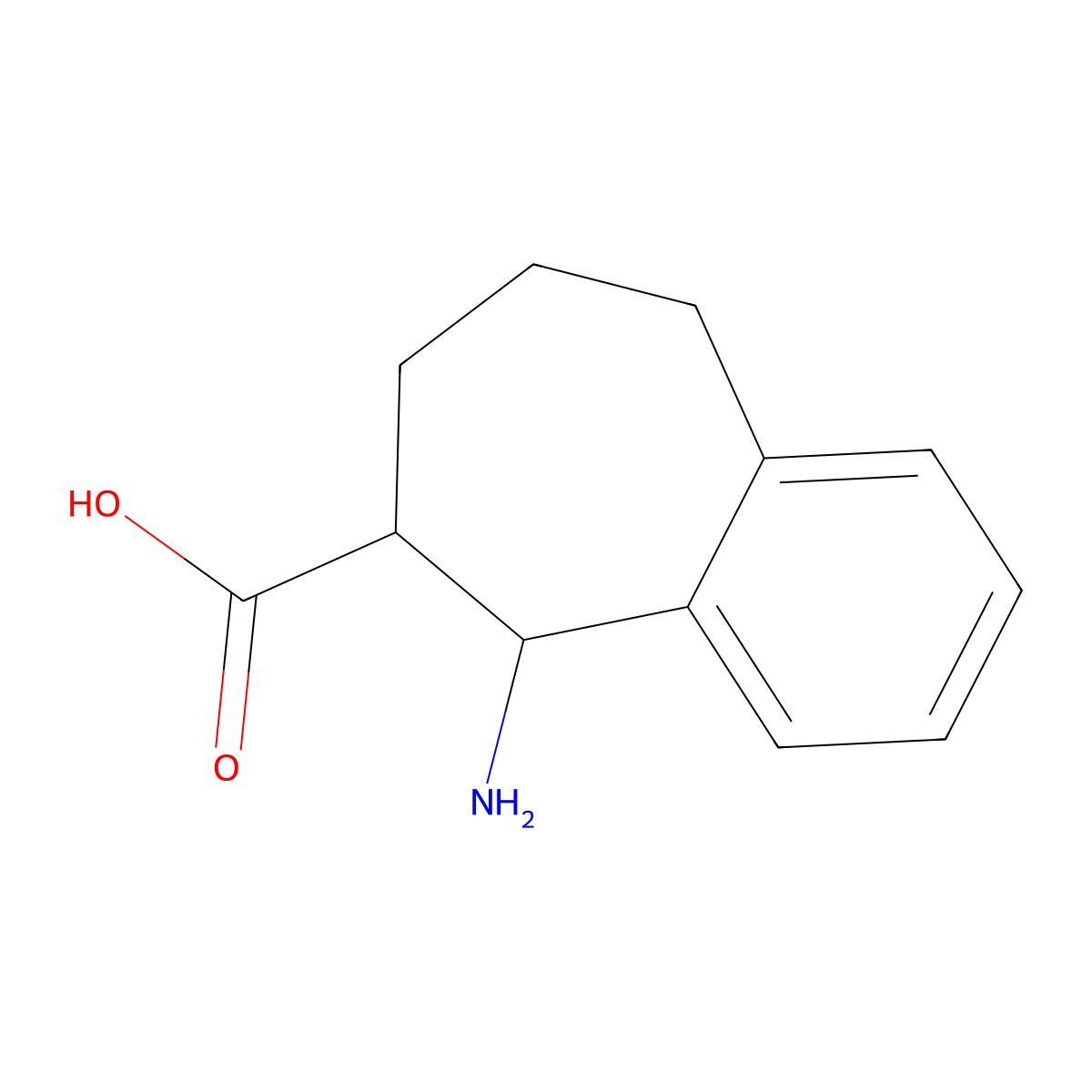 5-amino-6,7,8,9-tetrahydro-5H-benzo[7]annulene-6-carboxylic acid molecular structure, CAS 1526961-48-7