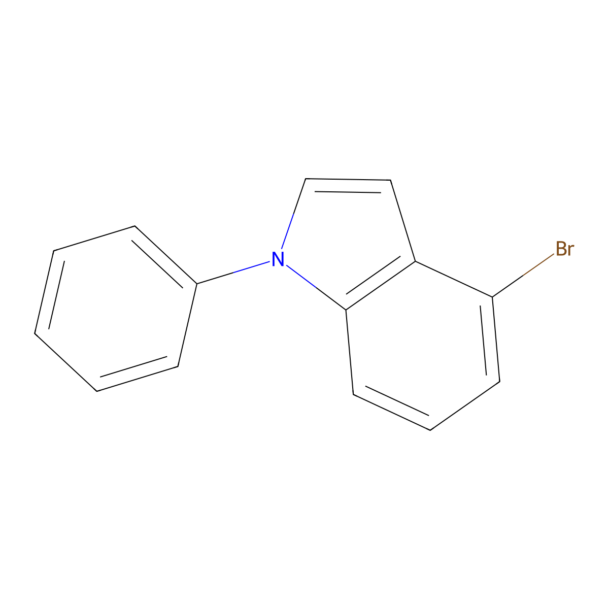 4-bromo-1-phenyl-1H-indole molecular structure, CAS 1526982-64-8