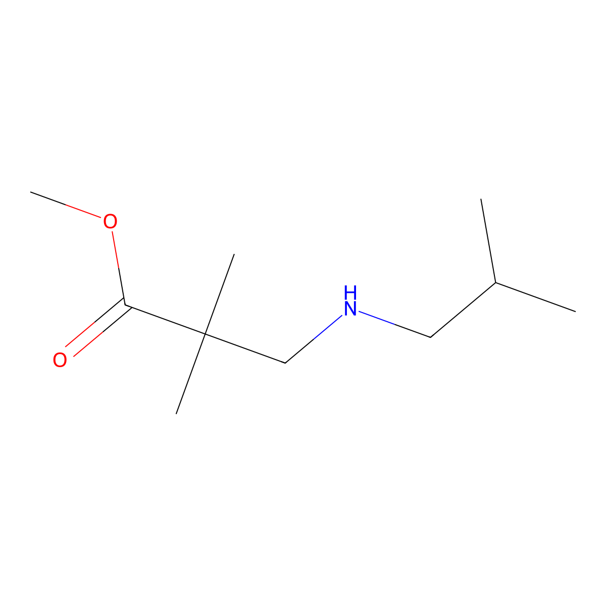 Methyl 3-(isobutylamino)-2,2-dimethylpropanoate molecular structure, CAS 1526987-25-6