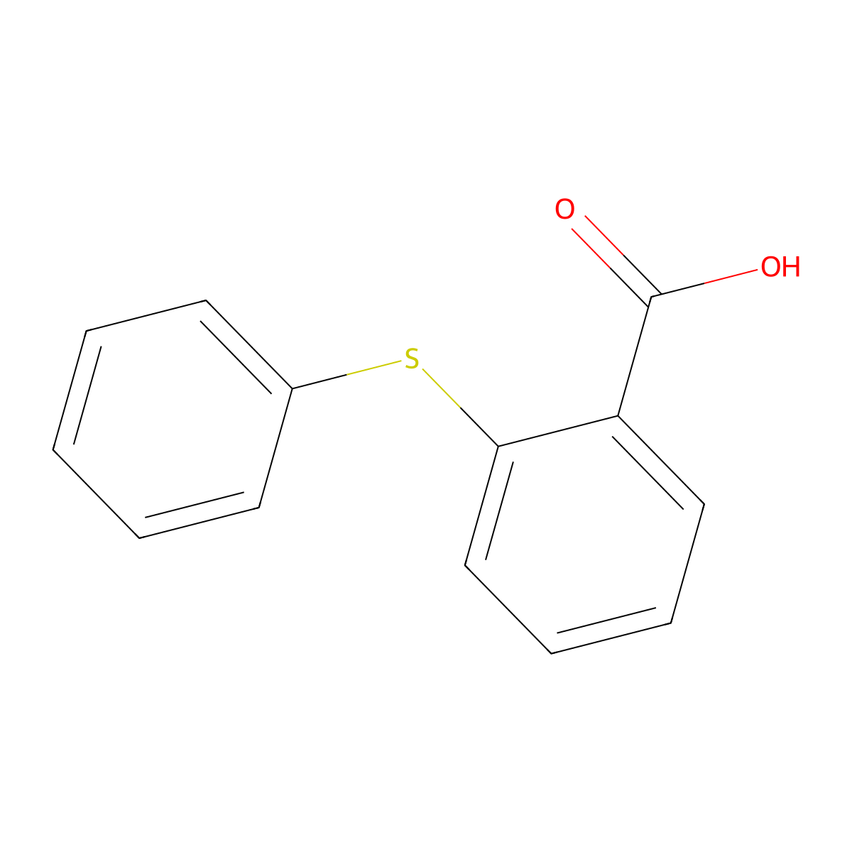 2-(Phenylthio)benzoic acid molecular structure, CAS 1527-12-4