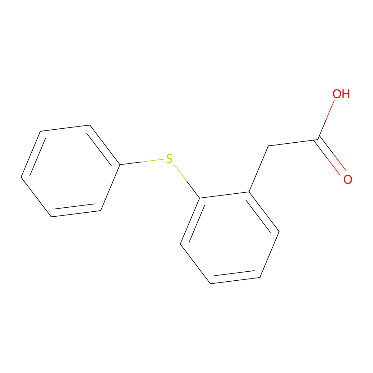 Acetic acid, (o-(phenylthio)phenyl)- molecular structure, CAS 1527-17-9