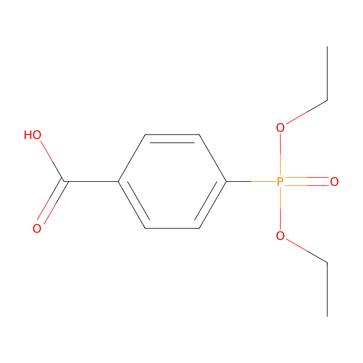 4-(Diethoxyphosphoryl)benzoic acid molecular structure, CAS 1527-34-0