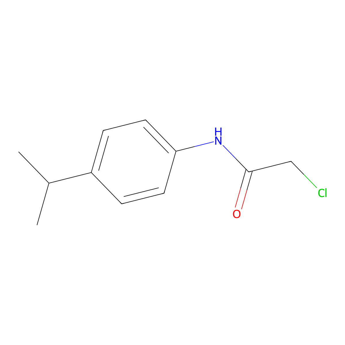 2-Chloro-N-(4-isopropylphenyl)acetamide molecular structure, CAS 1527-61-3