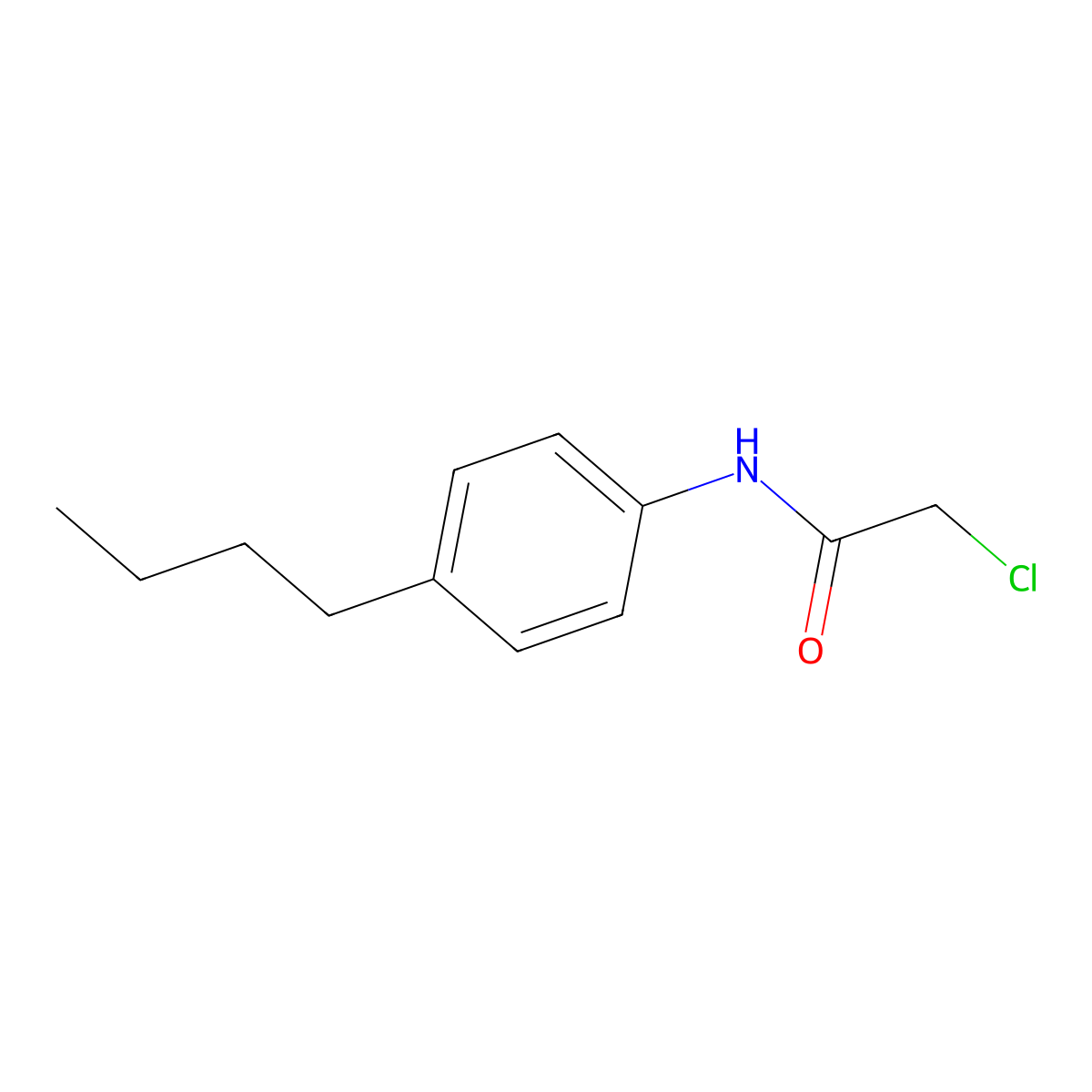 N-(4-butylphenyl)-2-chloroacetamide molecular structure, CAS 1527-62-4