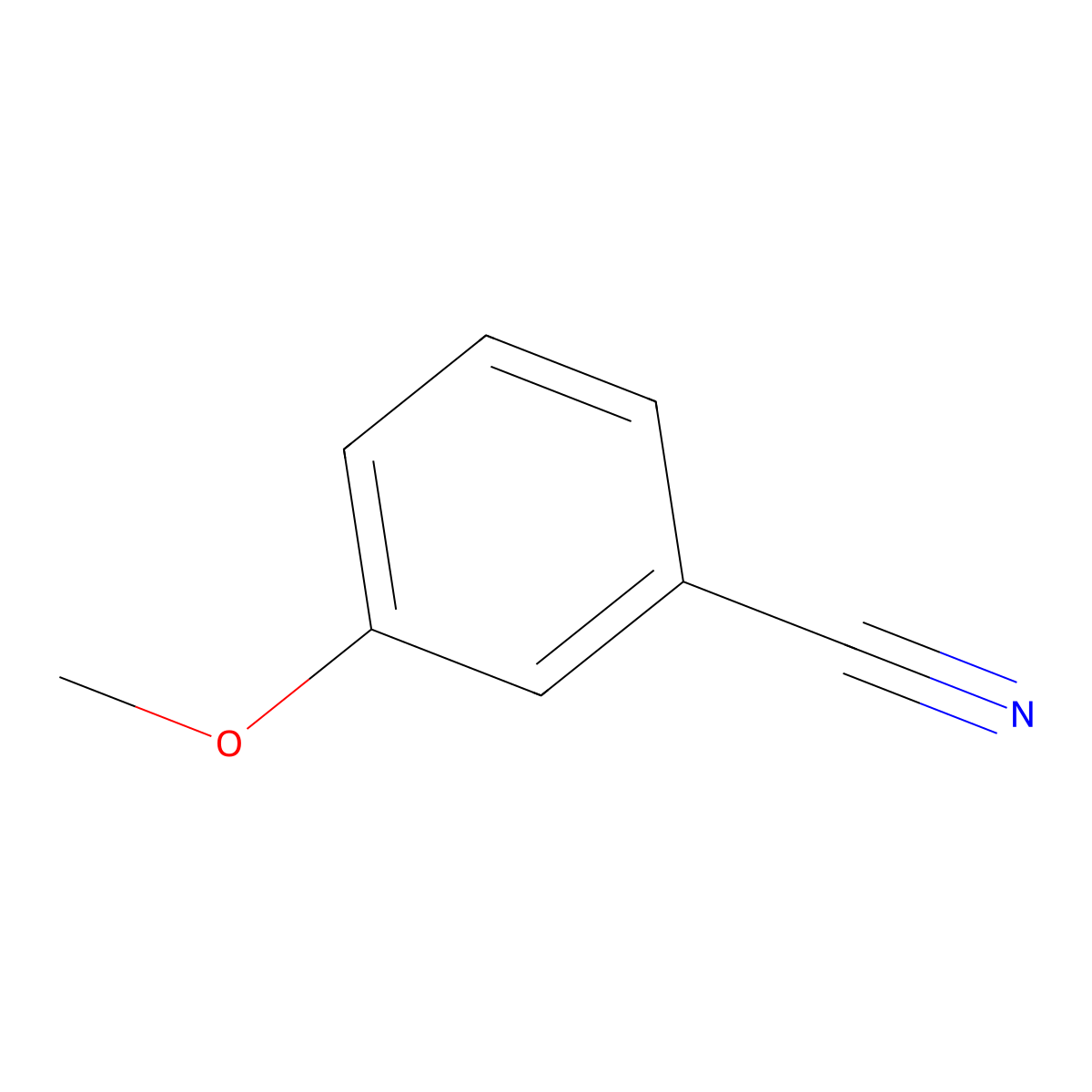 3-Methoxybenzonitrile molecular structure, CAS 1527-89-5