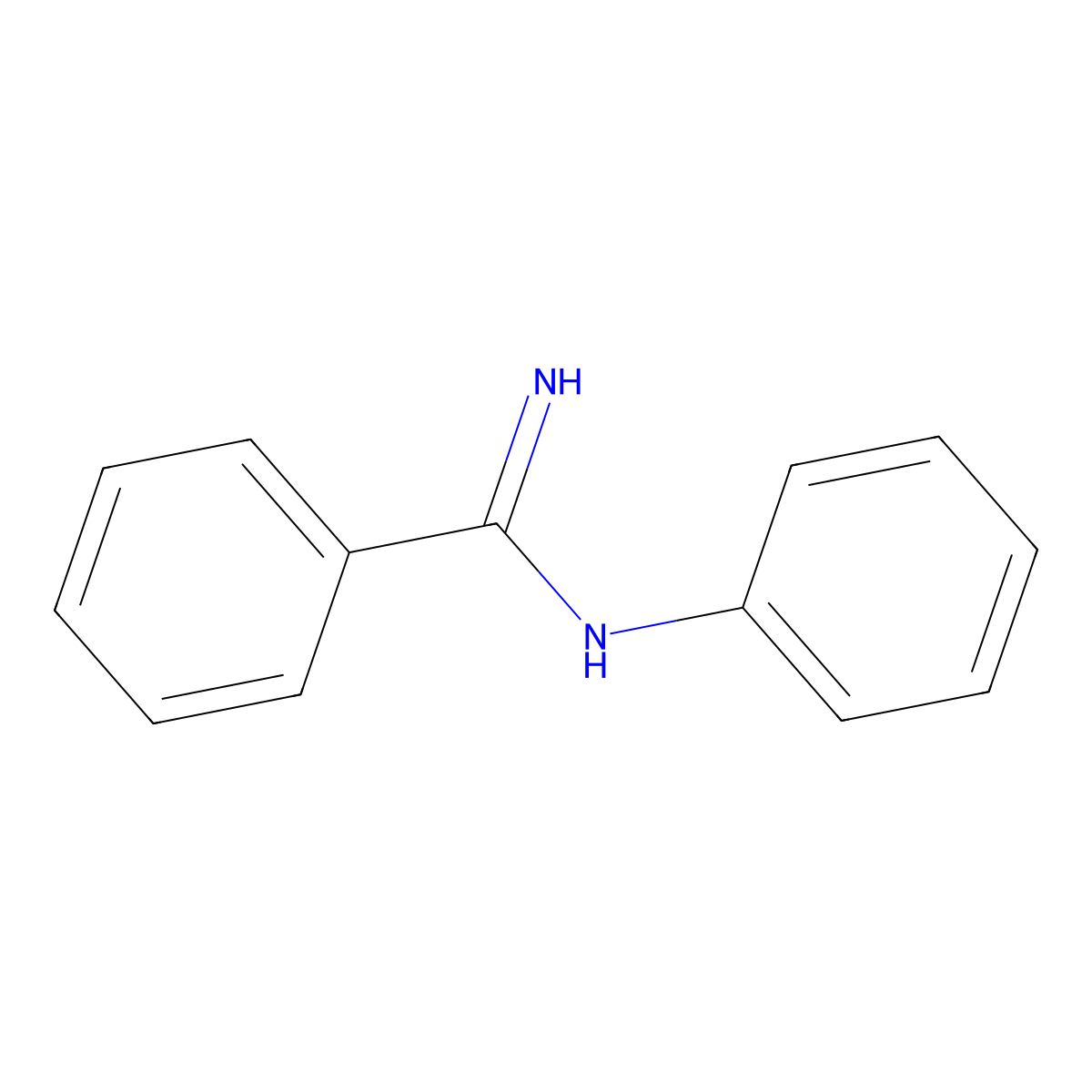 N-Phenylbenzamidine molecular structure, CAS 1527-91-9