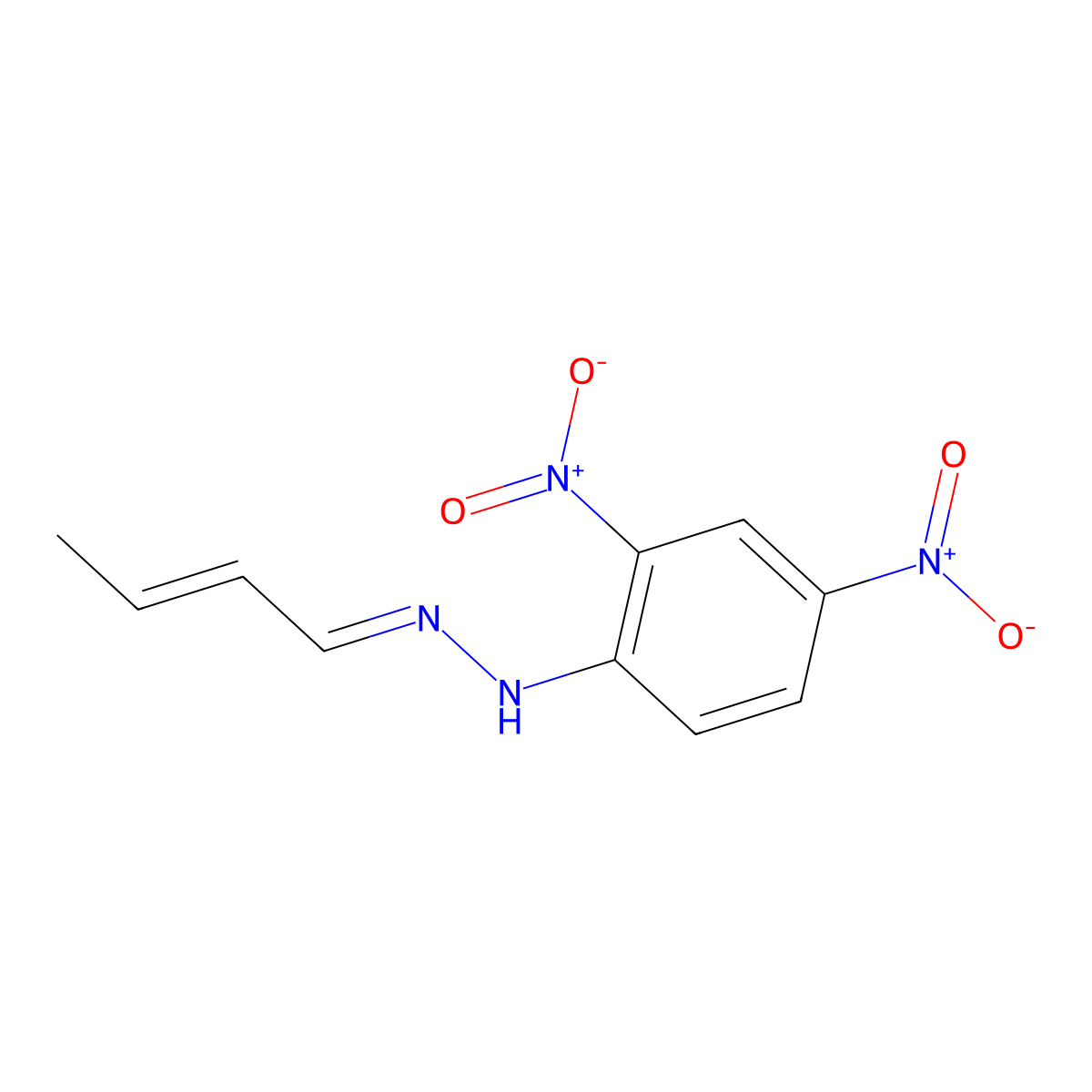 1-(But-2-en-1-ylidene)-2-(2,4-dinitrophenyl)hydrazine molecular structure, CAS 1527-96-4