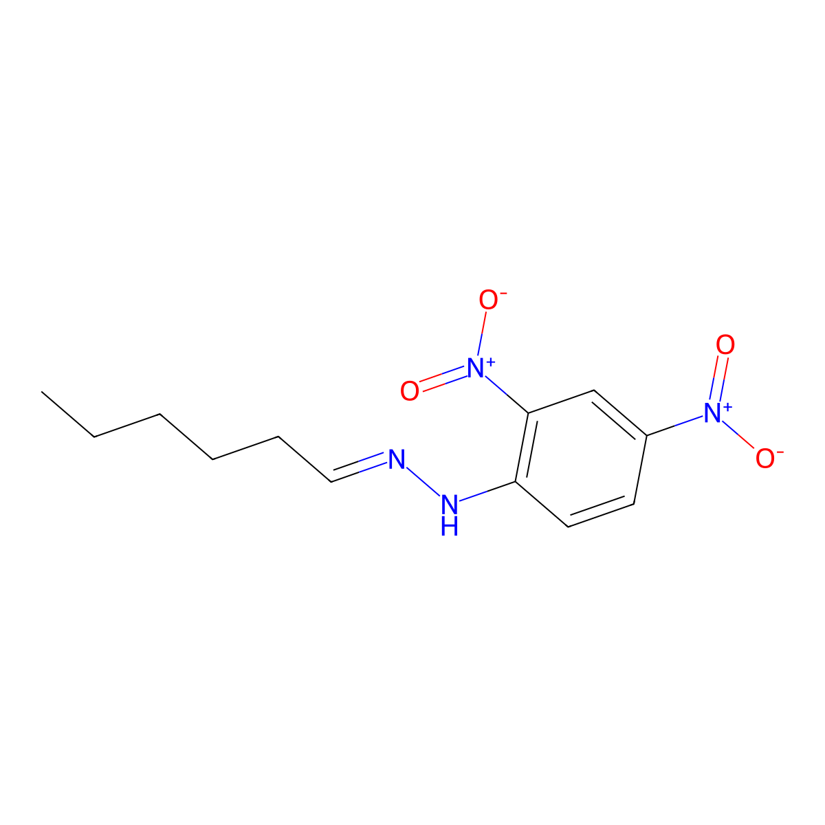 1-(2,4-Dinitrophenyl)-2-hexylidenehydrazine molecular structure, CAS 1527-97-5