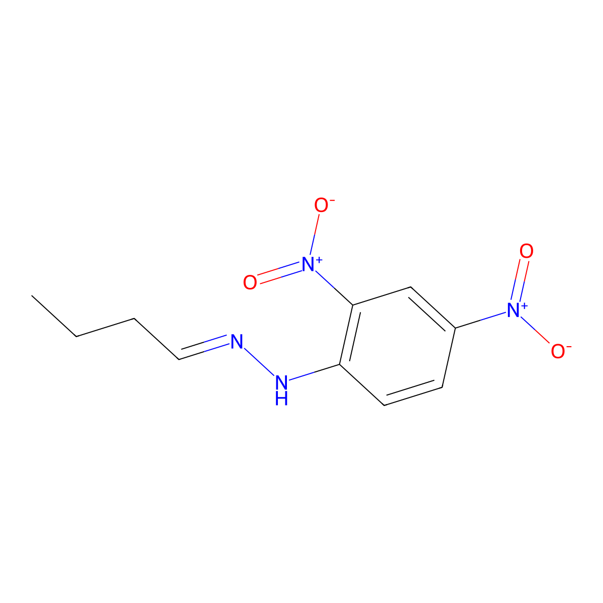 Butyraldehyde 2,4-Dinitrophenylhydrazone molecular structure, CAS 1527-98-6