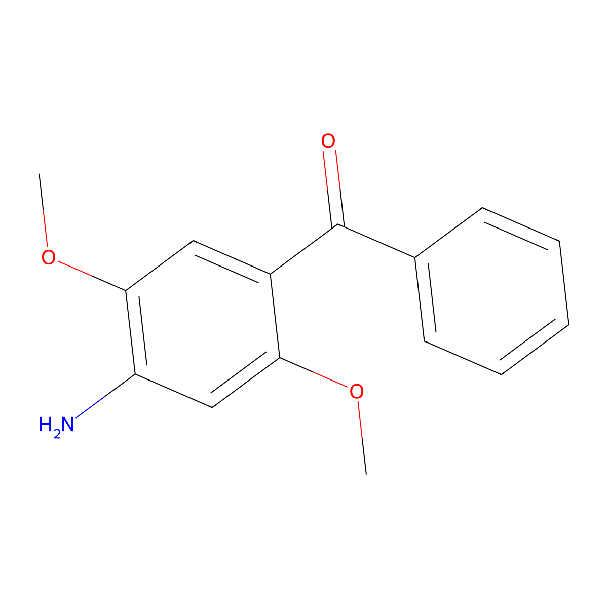 Methanone, (4-amino-2,5-dimethoxyphenyl)phenyl- molecular structure, CAS 15270-08-3