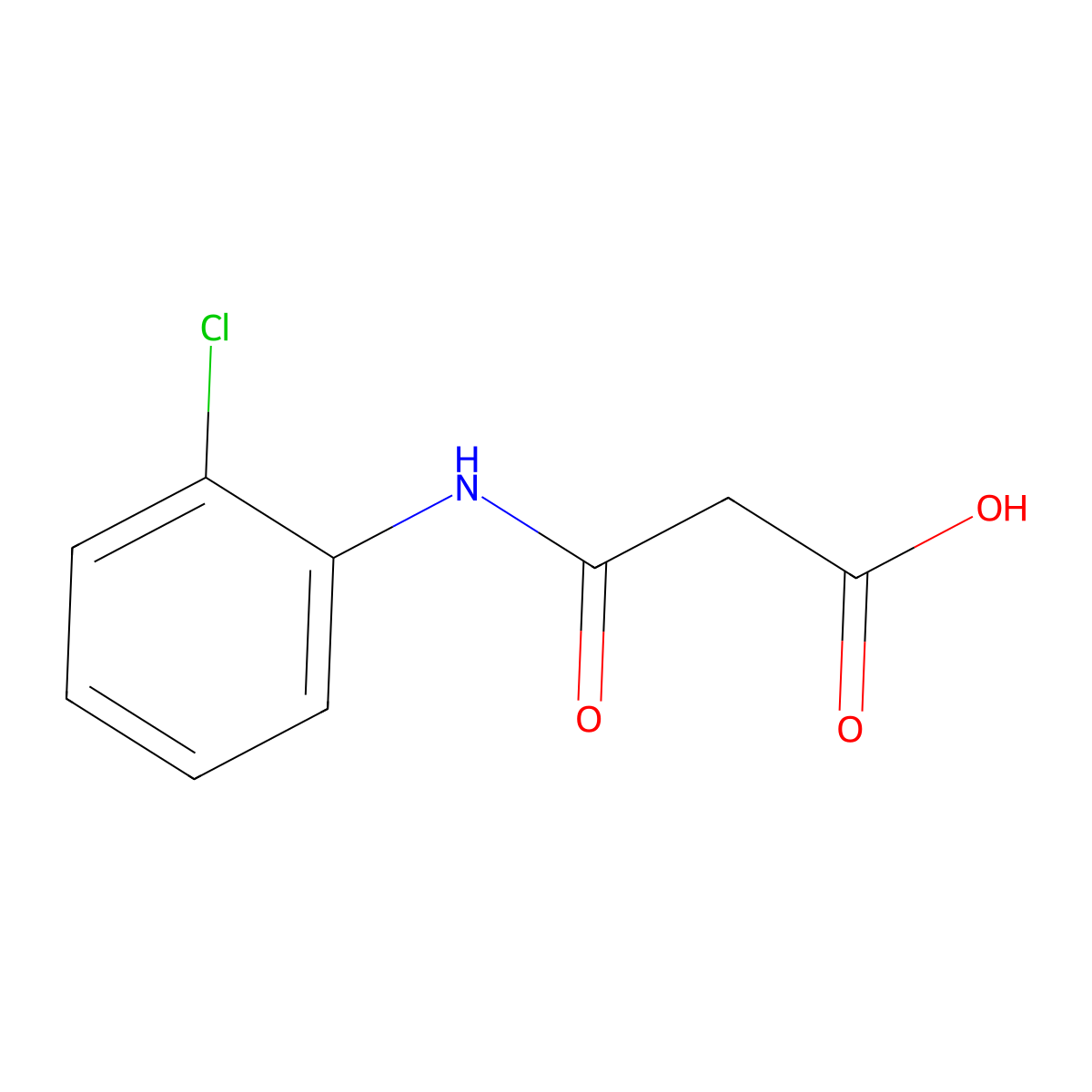 3-(2-Chloroanilino)-3-oxopropanoic acid molecular structure, CAS 15270-55-0