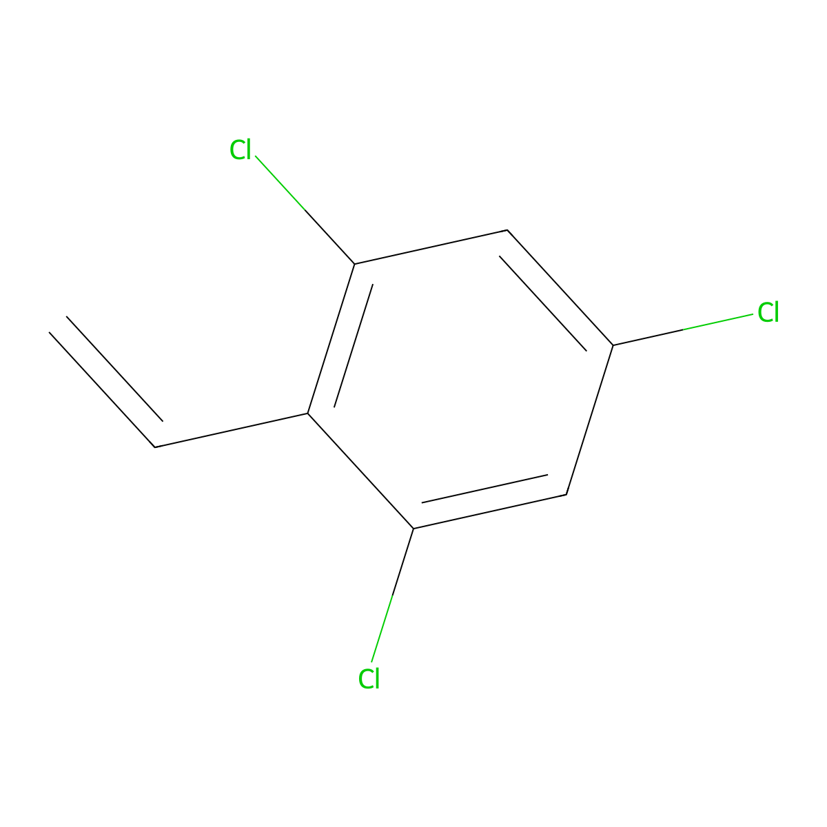 2,4,6-Trichlorostyrene molecular structure, CAS 15270-64-1