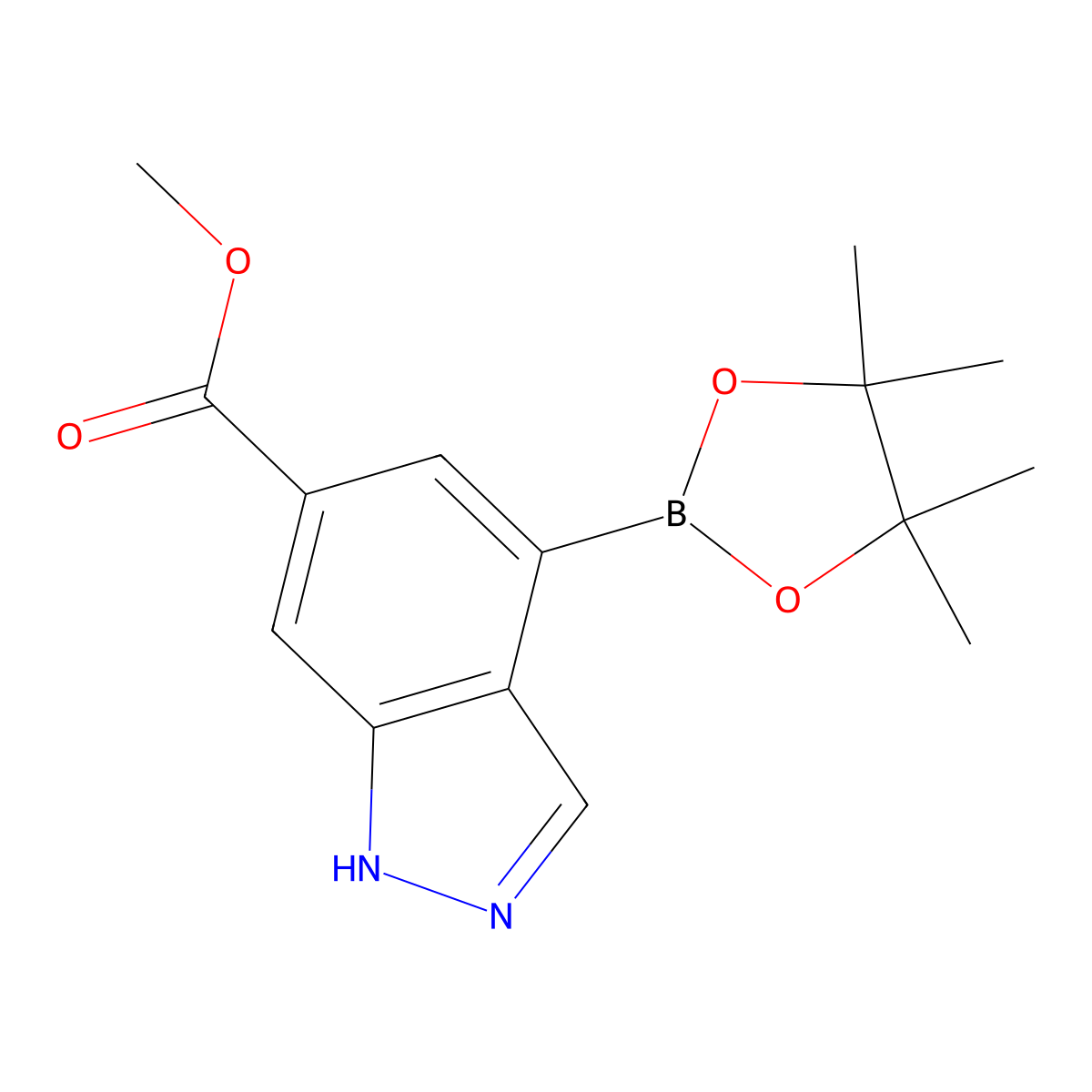 6-(Methoxycarbonyl)indazole-4-boronic Acid Pinacol Ester molecular structure, CAS 1527007-77-7