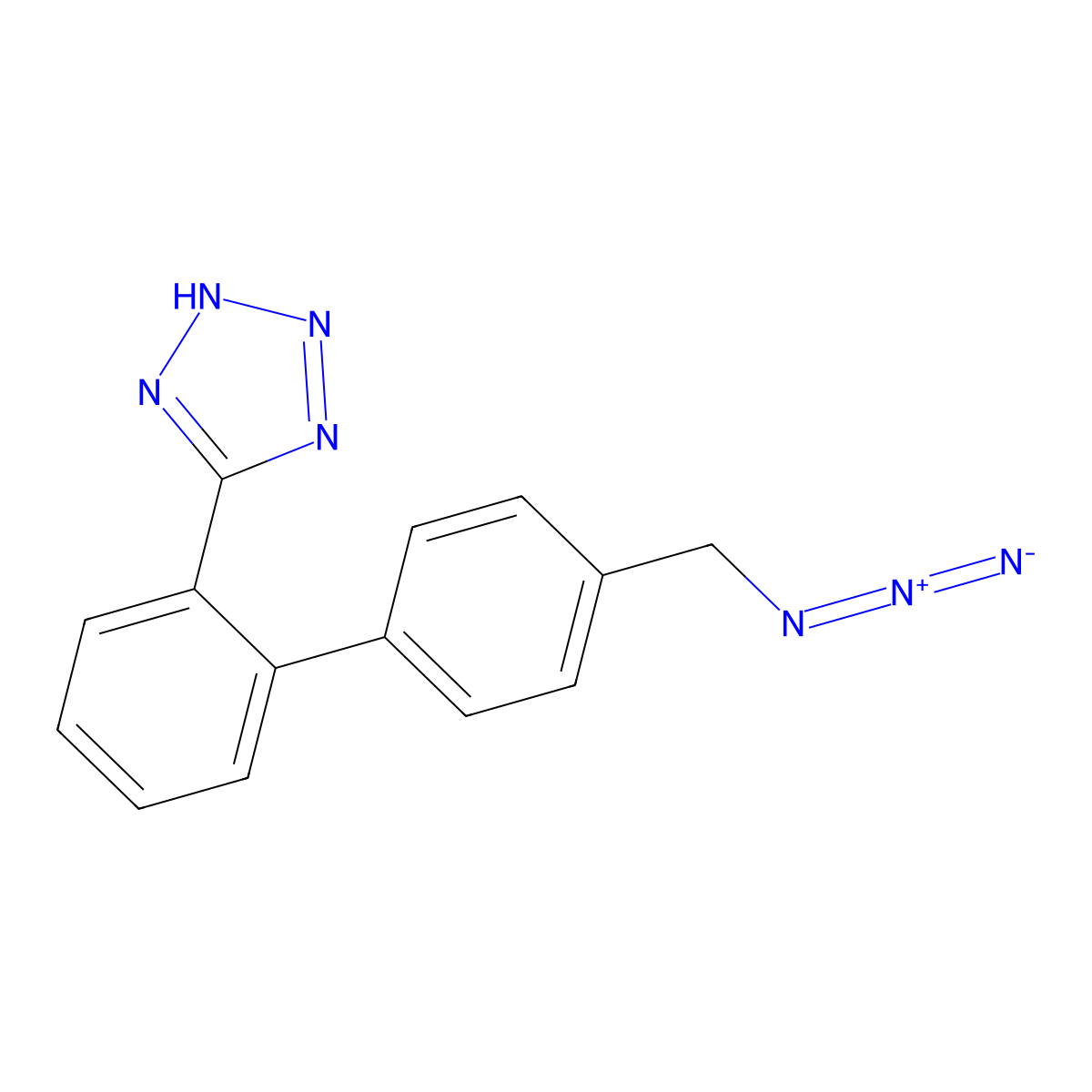 5-(4'-(Azidomethyl)(1,1'-biphenyl)-2-yl)-2H-tetrazole molecular structure, CAS 152708-24-2