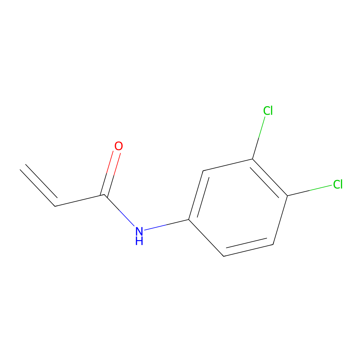 N-(3,4-Dichlorophenyl)prop-2-enamide molecular structure, CAS 15271-54-2