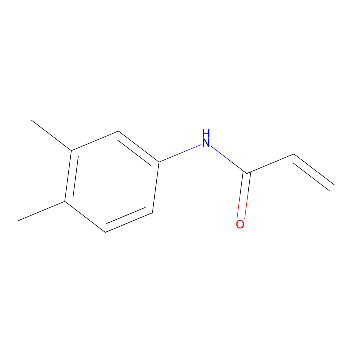 N-(3,4-dimethylphenyl)prop-2-enamide molecular structure, CAS 15271-57-5