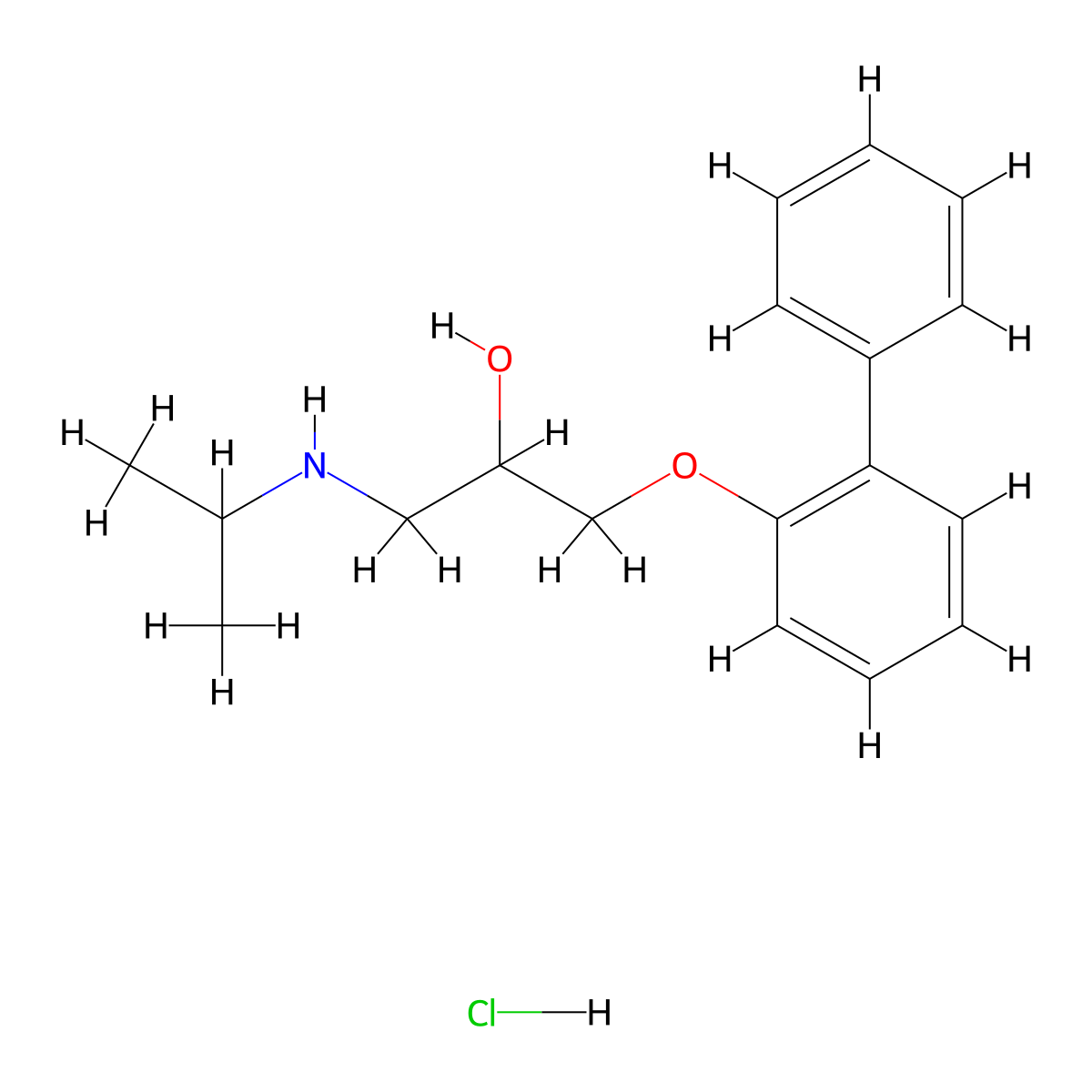 1-([1,1'-Biphenyl]-2-yloxy)-3-(isopropylamino)propan-2-ol hydrochloride molecular structure, CAS 15271-96-2