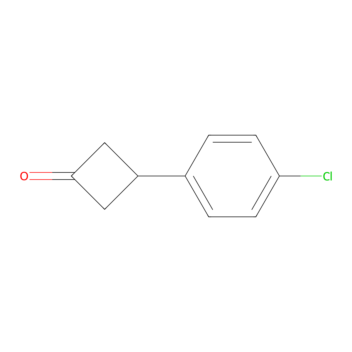 3-(4-Chlorophenyl)cyclobutan-1-one molecular structure, CAS 152714-07-3