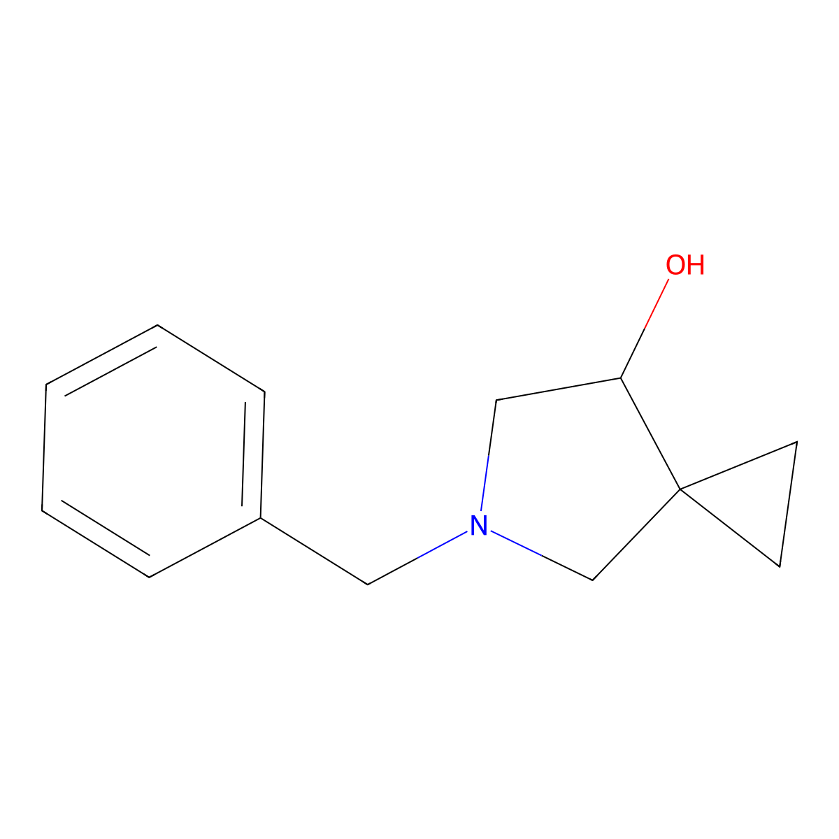 5-Benzyl-5-azaspiro[2.4]heptan-7-ol molecular structure, CAS 152719-37-4