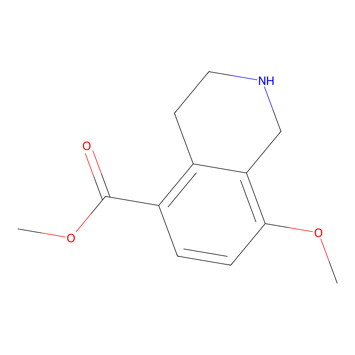 Methyl 8-methoxy-1,2,3,4-tetrahydroisoquinoline-5-carboxylate molecular structure, CAS 152722-51-5