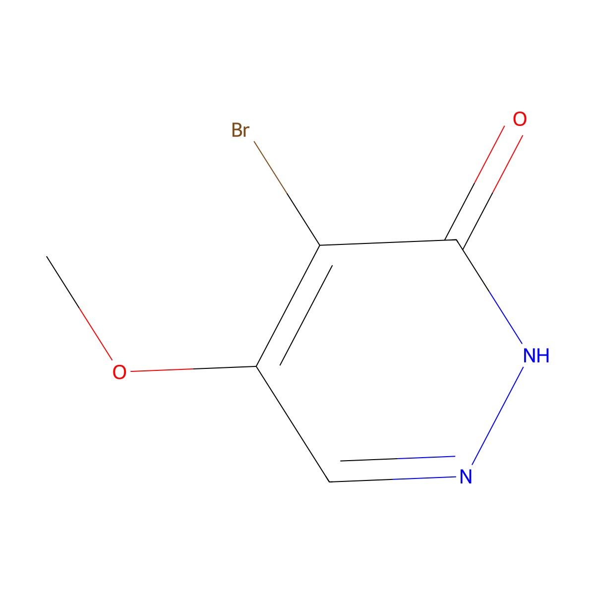 4-Bromo-5-methoxypyridazin-3(2H)-one molecular structure, CAS 152732-22-4