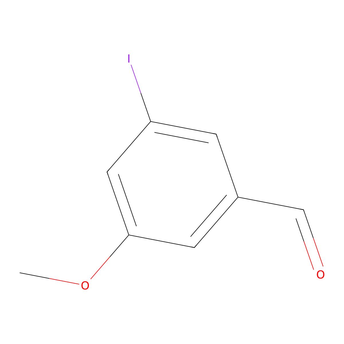 3-Iodo-5-methoxybenzaldehyde molecular structure, CAS 152734-38-8