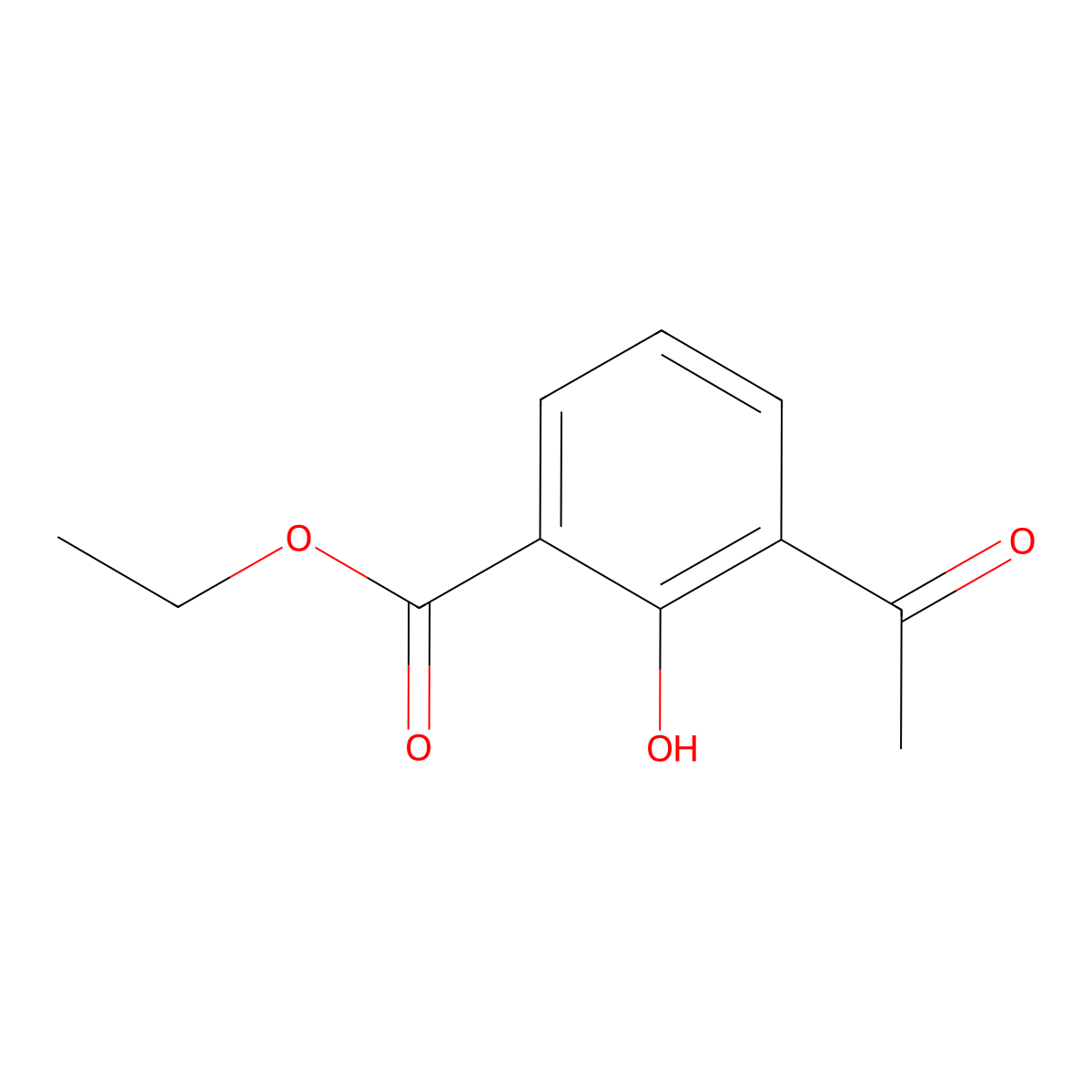 Ethyl 3-acetyl-2-hydroxybenzoate molecular structure, CAS 152737-93-4