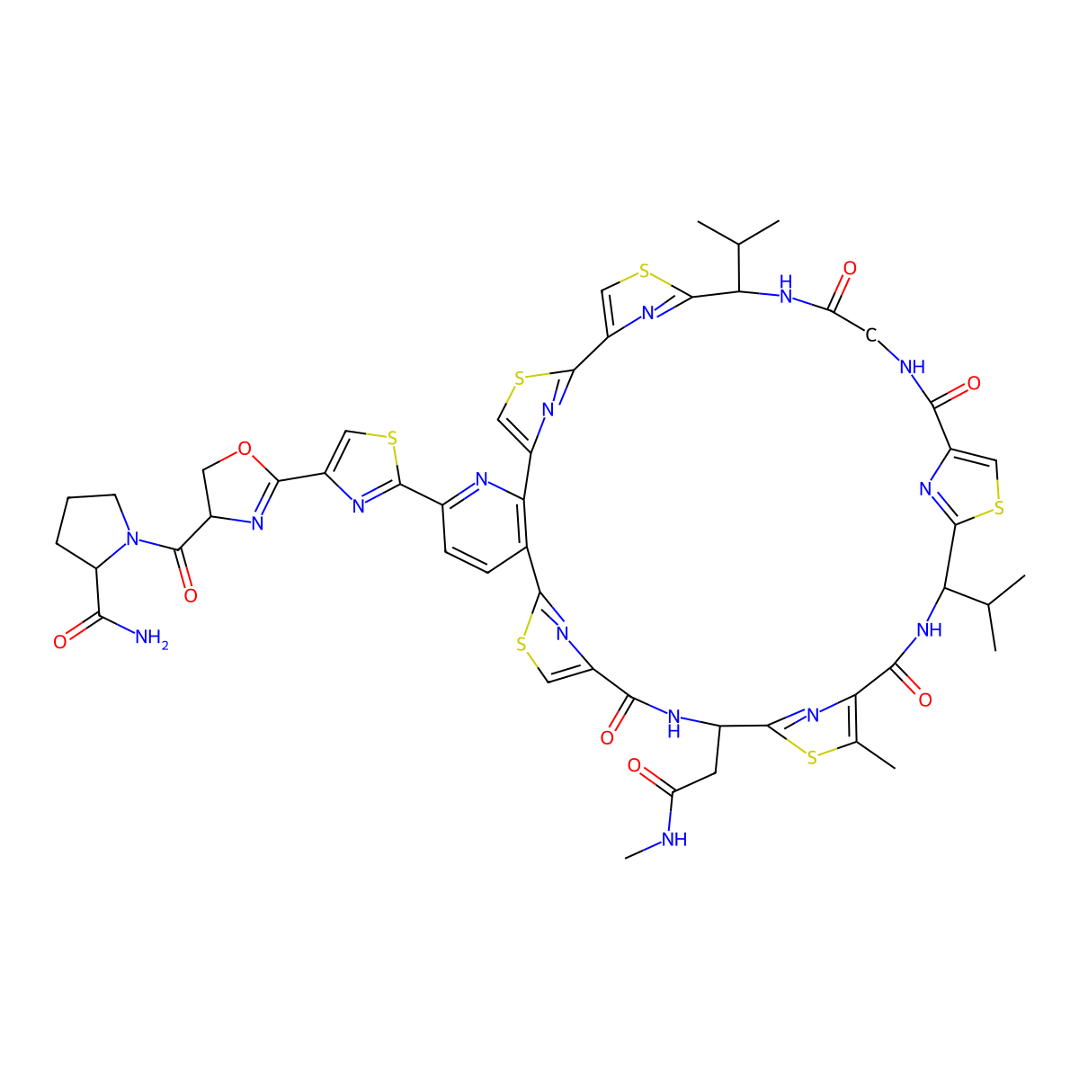 Amythiamicin A molecular structure, CAS 152741-89-4