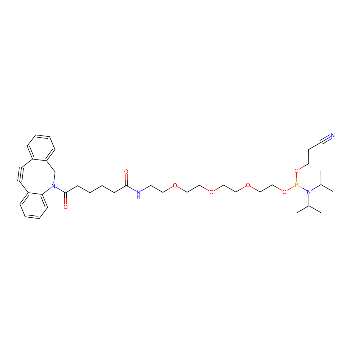 DBCO-TEG phosphoramidite molecular structure, CAS 1527468-08-1