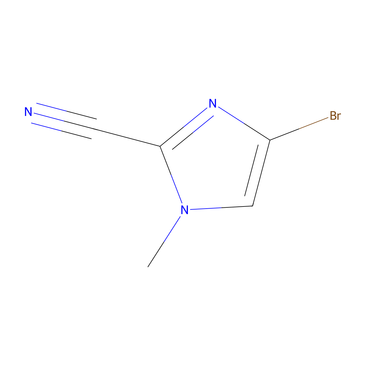 4-Bromo-1-methyl-1H-imidazole-2-carbonitrile molecular structure, CAS 1527476-44-3