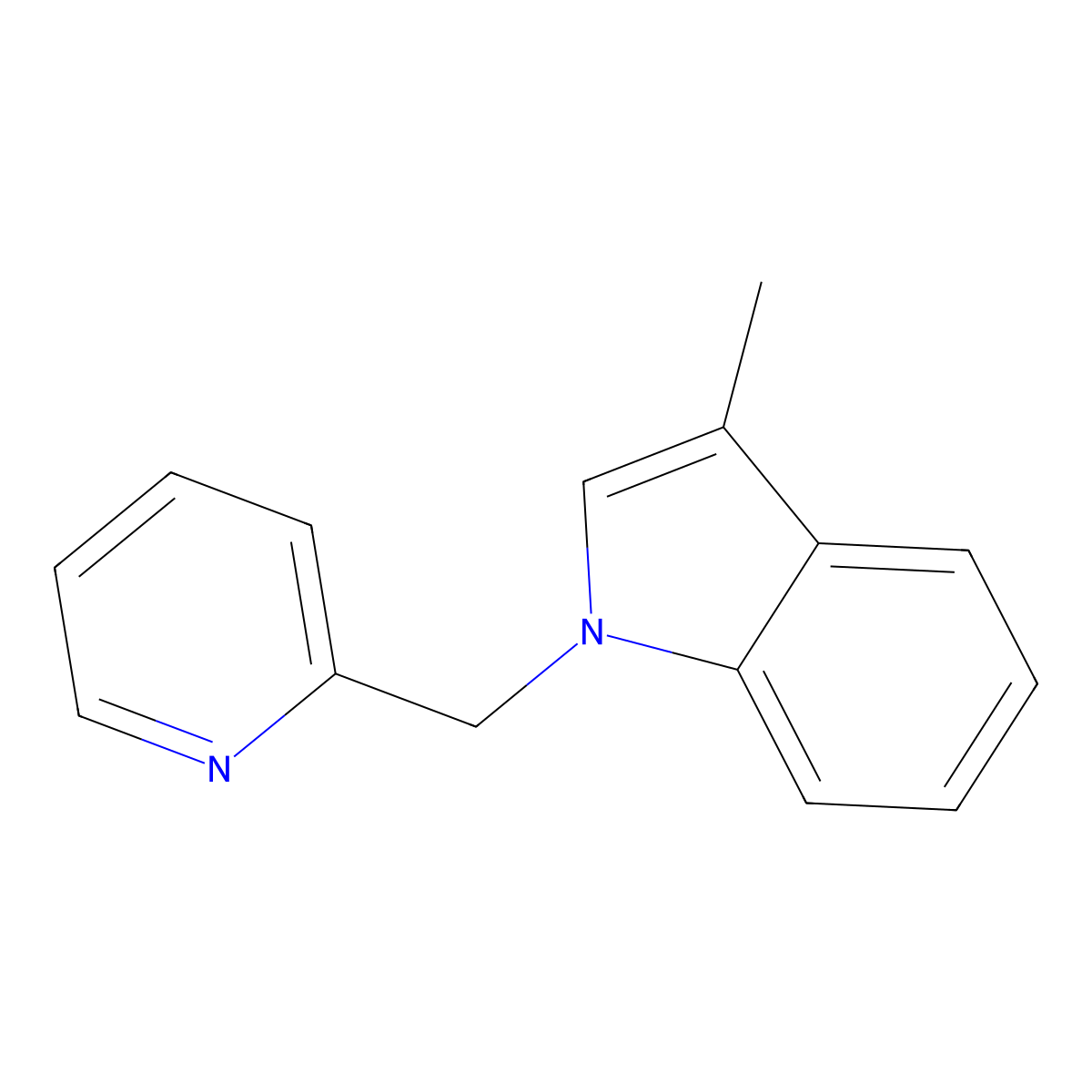 3-Methyl-1-(pyridin-2-ylmethyl)-1H-indole molecular structure, CAS 1527481-75-9