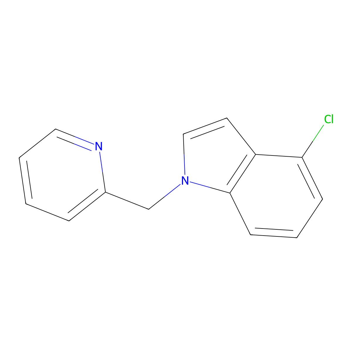 4-Chloro-1-(pyridin-2-ylmethyl)-1H-indole molecular structure, CAS 1527481-76-0