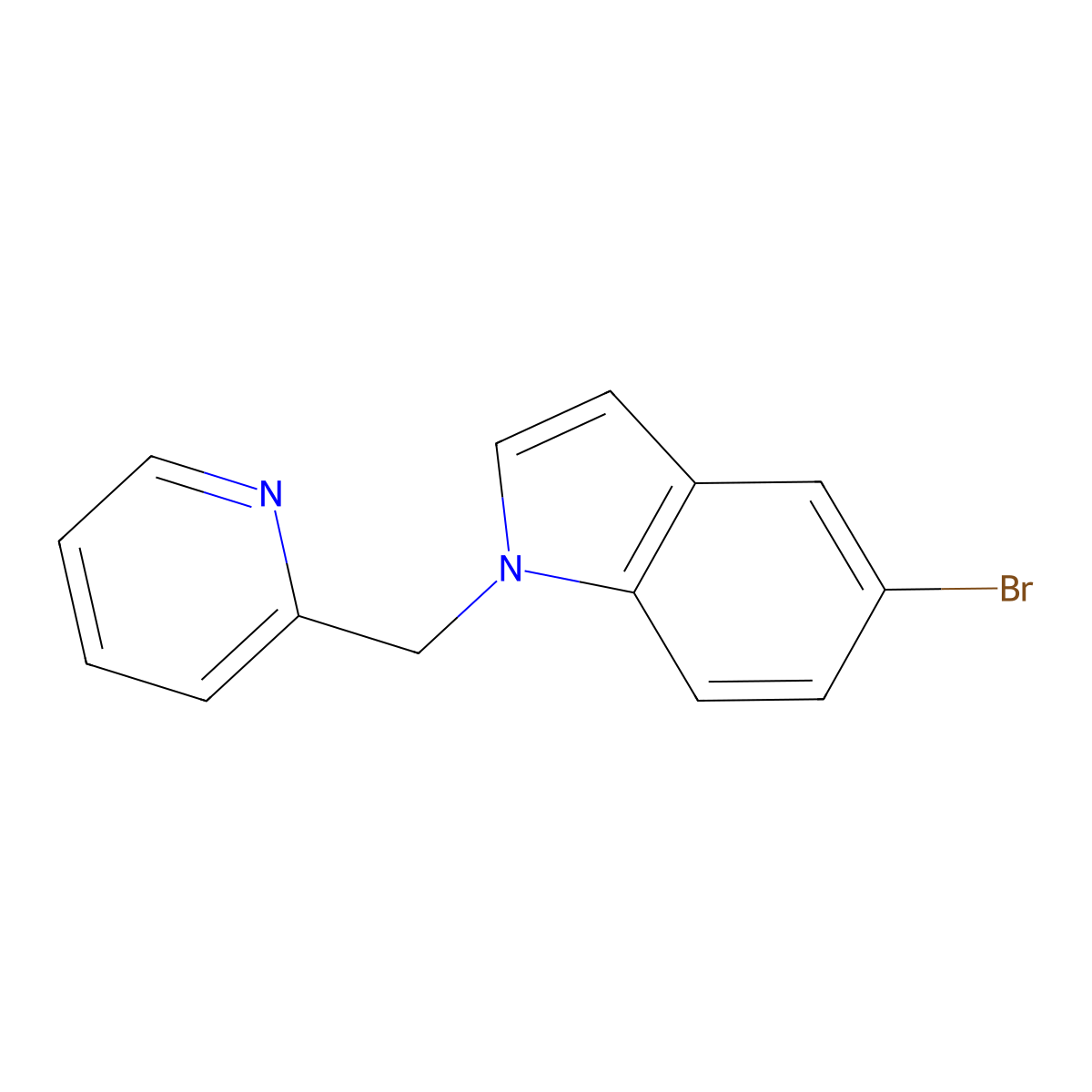 5-Bromo-1-(pyridin-2-ylmethyl)-1H-indole molecular structure, CAS 1527481-78-2