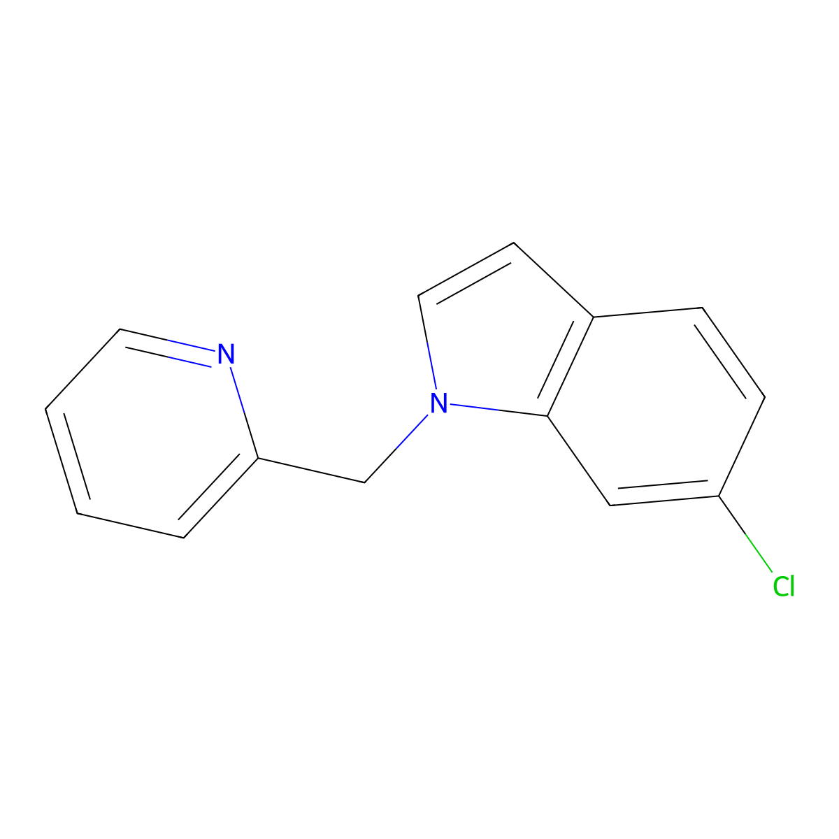 6-Chloro-1-(pyridin-2-ylmethyl)-1H-indole molecular structure, CAS 1527481-80-6