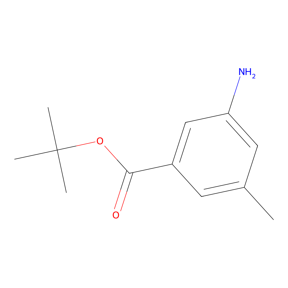 Tert-butyl 3-amino-5-methylbenzoate molecular structure, CAS 1527490-25-0