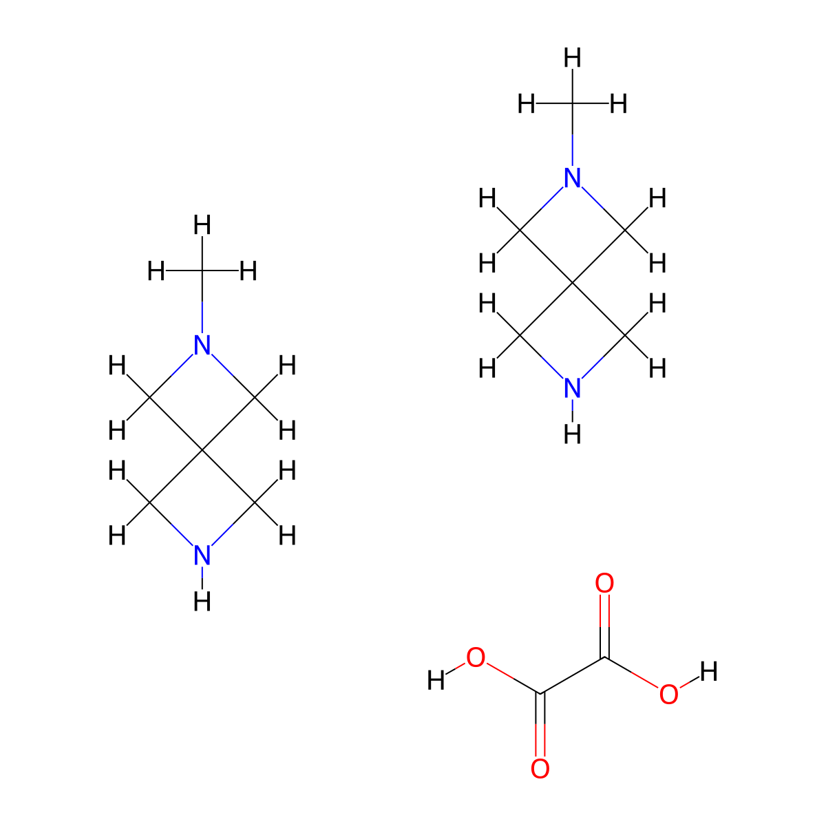 2-Methyl-2,6-diazaspiro[3.3]heptane oxalate(2:1) molecular structure, CAS 1527515-02-1