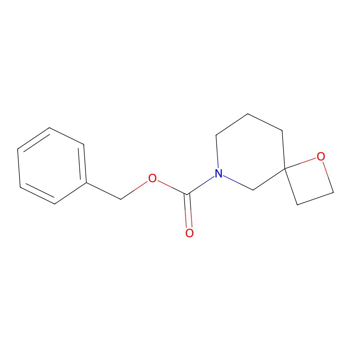 Benzyl 1-oxa-8-azaspiro[3.5]nonane-8-carboxylate molecular structure, CAS 1527519-12-5