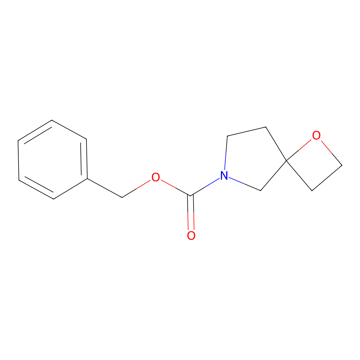 Benzyl 1-oxa-6-azaspiro[3.4]octane-6-carboxylate molecular structure, CAS 1527519-33-0